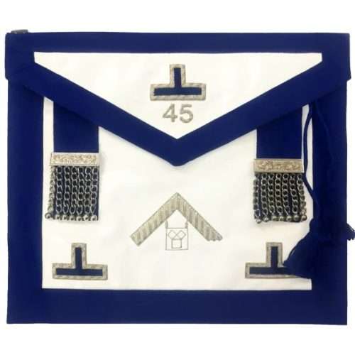 Past Master Blue Lodge Pennsylvania Regulation Apron - Royal Blue