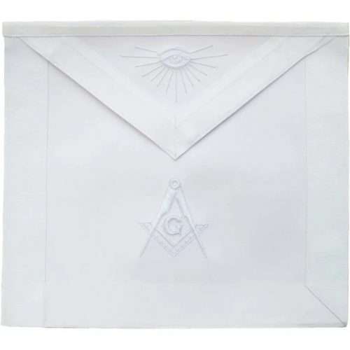 Master Mason Blue Lodge Apron - All White