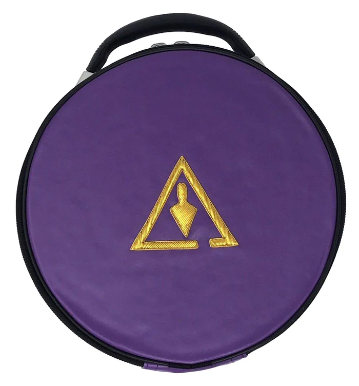 Royal & Select Cryptic Masonic Hat/Cap Case - Purple Trowel