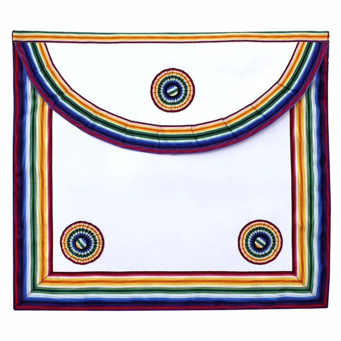 Member Royal Ark Mariner AMD Apron - Multi Colour with Three Rosettes