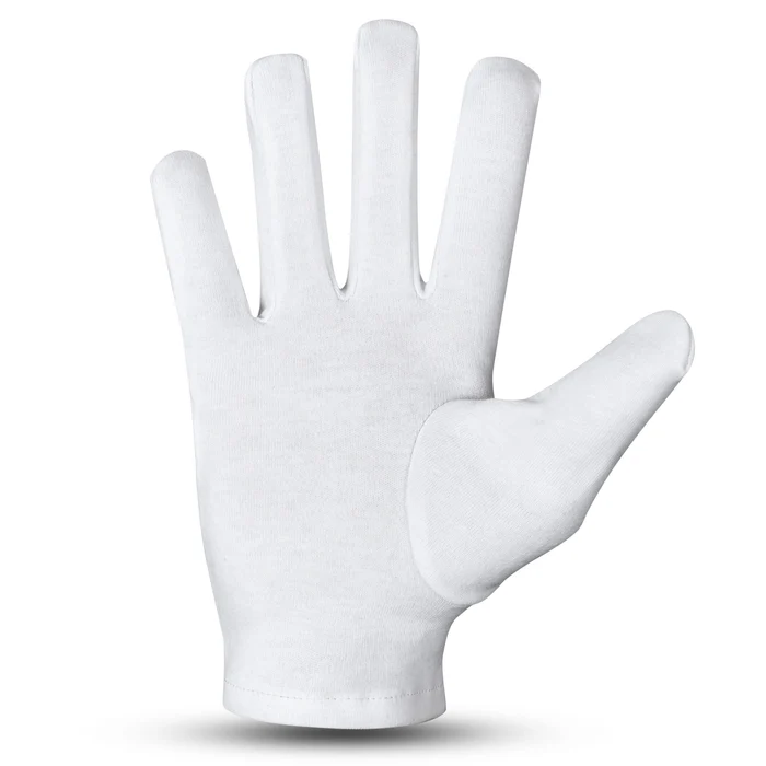 Knight Commander Of The Court Of Honour Scottish Rite Gloves - White Pure Cotton