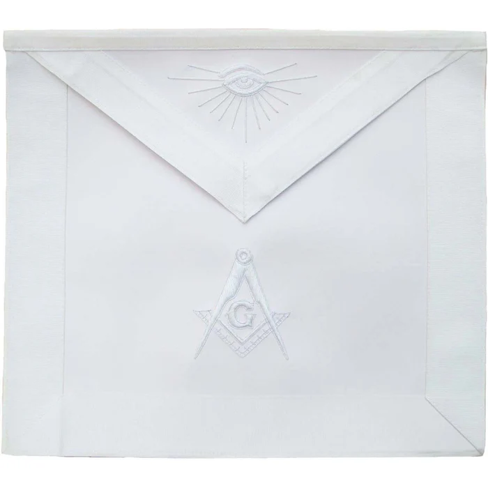 Master Mason Blue Lodge Apron - All White