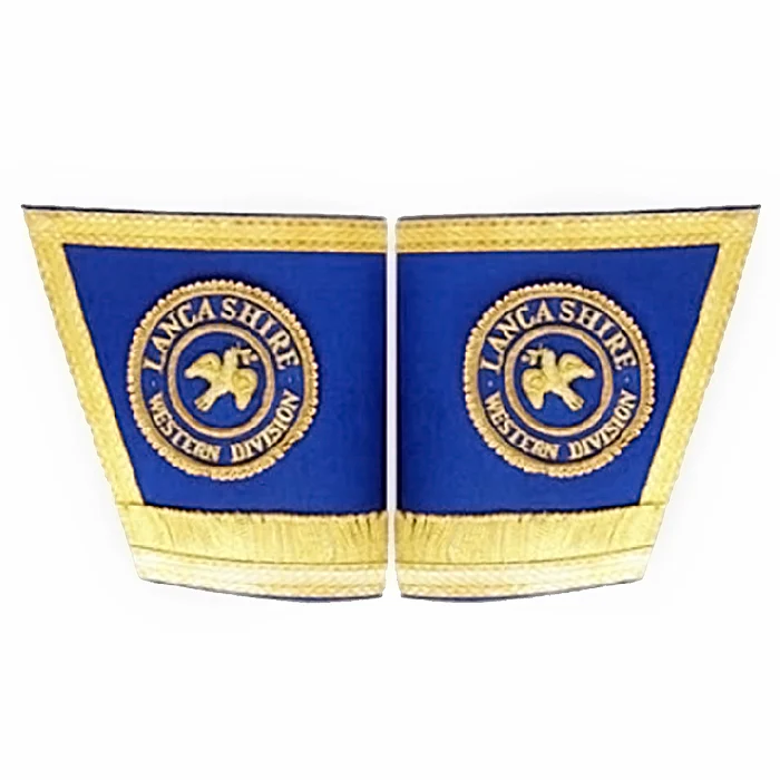 Craft English Regulation Cuff - Blue Hand Embroidered with Fringe