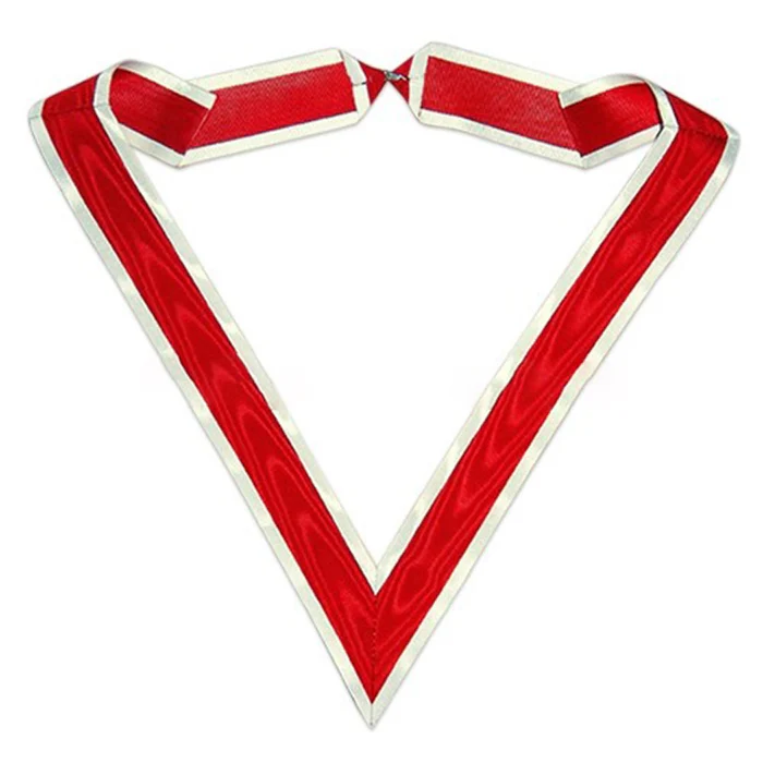 Past Preceptor Knights Templar English Regulation Collarette - Red & White