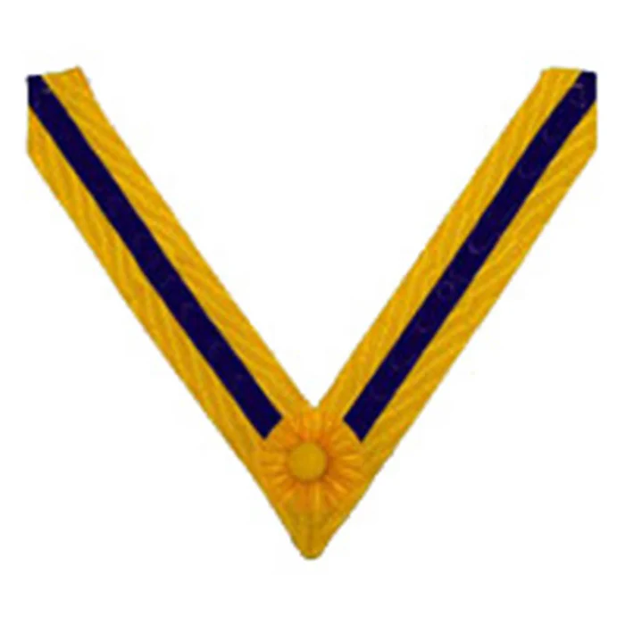 Past Supreme Ruler Order of the Secret Monitor AMD Collarette - Yellow & Blue