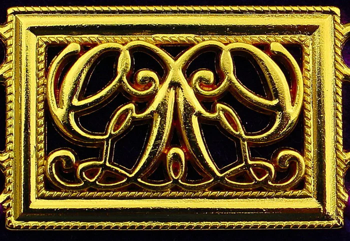 Grand Officers Blue Lodge Chain Collar - Gold Plated on Blue Velvet