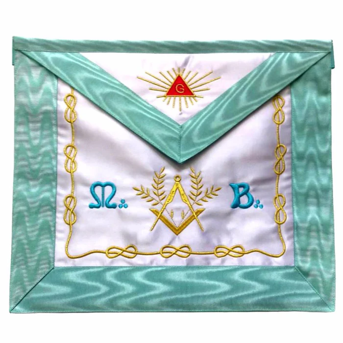 MASTER MASON BLUE LODGE FRENCH APRON - SILK & MOIRE