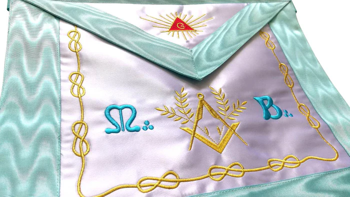 MASTER MASON BLUE LODGE FRENCH APRON - SILK & MOIRE