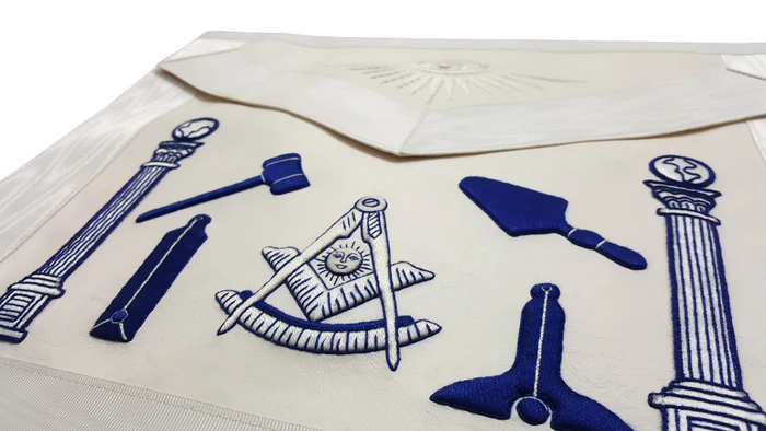 Past Master Blue Lodge Apron - Hand Embroidered