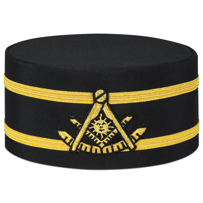 Past Master Blue Lodge California Regulation Crown Cap - Double Gold Braid